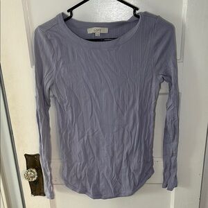 LOFT Women's Lavender Long Sleeve Tee